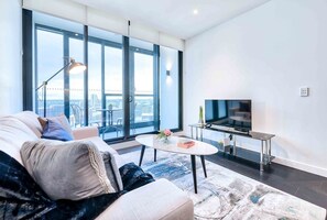 Deluxe Apartment, 1 Bedroom | Living room - Your Perfect Escape Pool, Gym, 4 guests (Fortitude Valley)