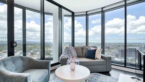 Deluxe Apartment, 2 Bedrooms | Living room | LED TV - Amazing Centrally Located Designer Apartment (Fortitude Valley)