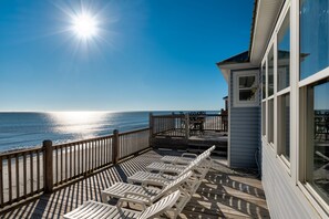 Terrace/patio - Ocean Serenade | Gulf Front on sought after west end beach. Pool! (Dauphin Island)