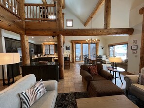 TV, fireplace, stereo, offices - Overlook - Stunning Home on Mt. Crested Butte w/ Hot Tub and Gorgeous Views! (Mt. Crested Butte)