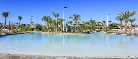 Outdoor pool, a heated pool