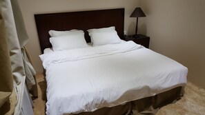 2 habitaciones, tabla de planchar con plancha y cuna de viaje