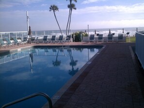 Outdoor pool, a heated pool - PERFECT 1BR, 2 BATH CONDO ON THE BEACH - STEPS AWAY FROM THE ATLANTIC OCEAN! (Daytona Beach)