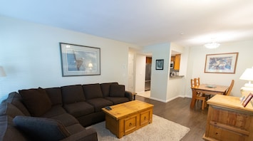 Living area with large sofa
