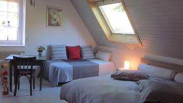 1 bedroom, desk, soundproofing, WiFi