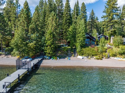 Tahoe Classic • Sunlit Lakefront Retreat with Hidden Beach Access • Dog Friendly