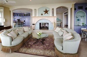 Smart TV, fireplace, DVD player, toys - Memory Making Oceanfront, 5BR/5BA Mansion, Pool (Isle of Palms)
