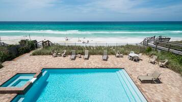 Een verwarmd zwembad