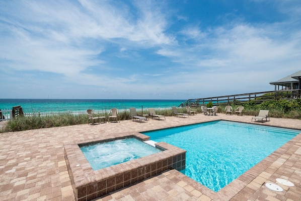 A heated pool