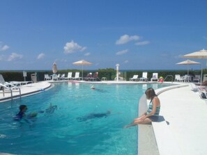 屋外プール、温水プール