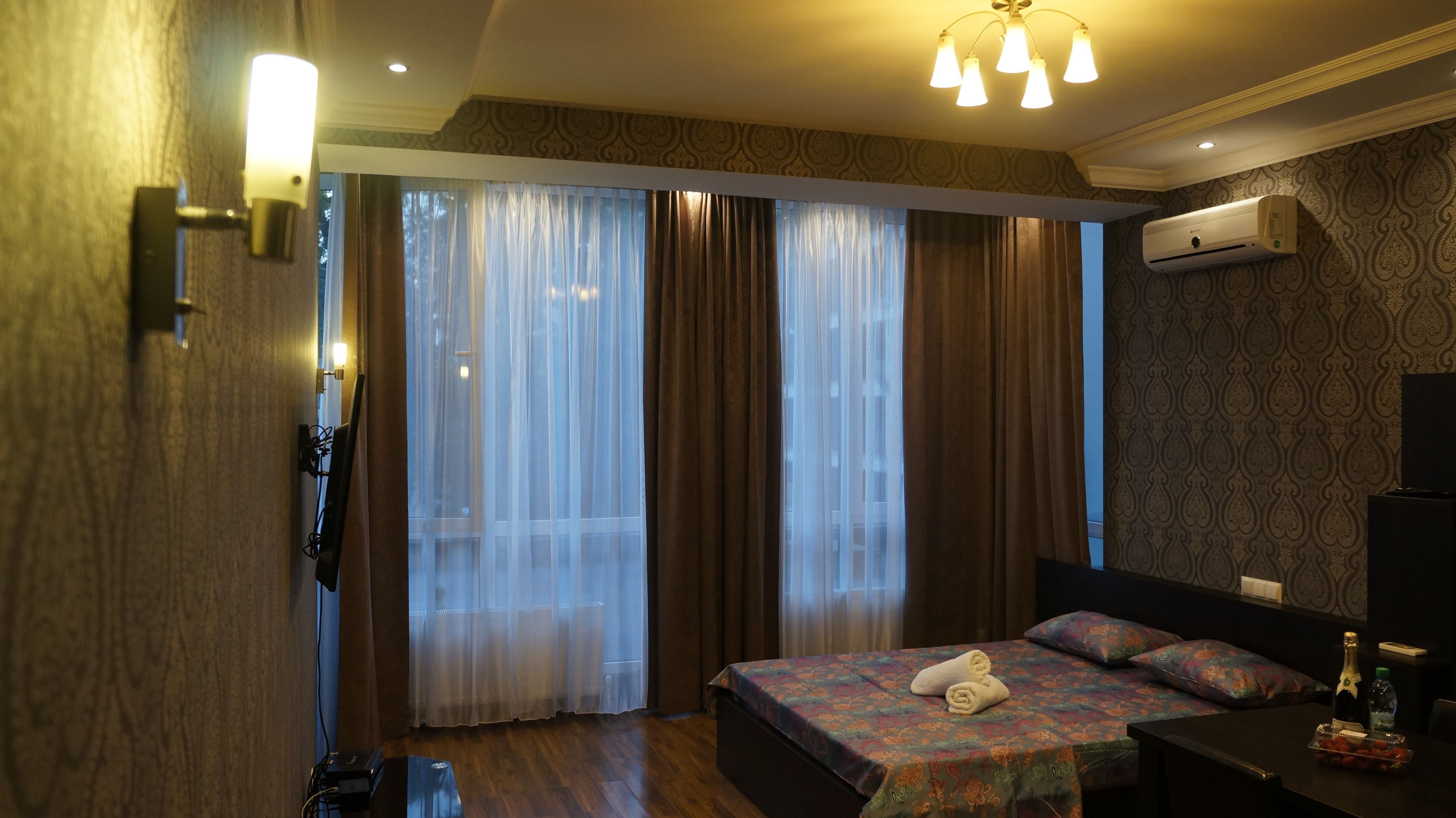 Premium bedding, Select Comfort beds, blackout curtains, soundproofing