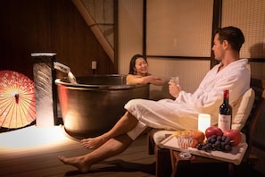 Suite with Open-Air Bath, 65m2 | Bathroom - KONJAKUSO Osaka Dotonbori "SHOSHI" ”GŌYAKUYA"SPA Stay (Osaka)