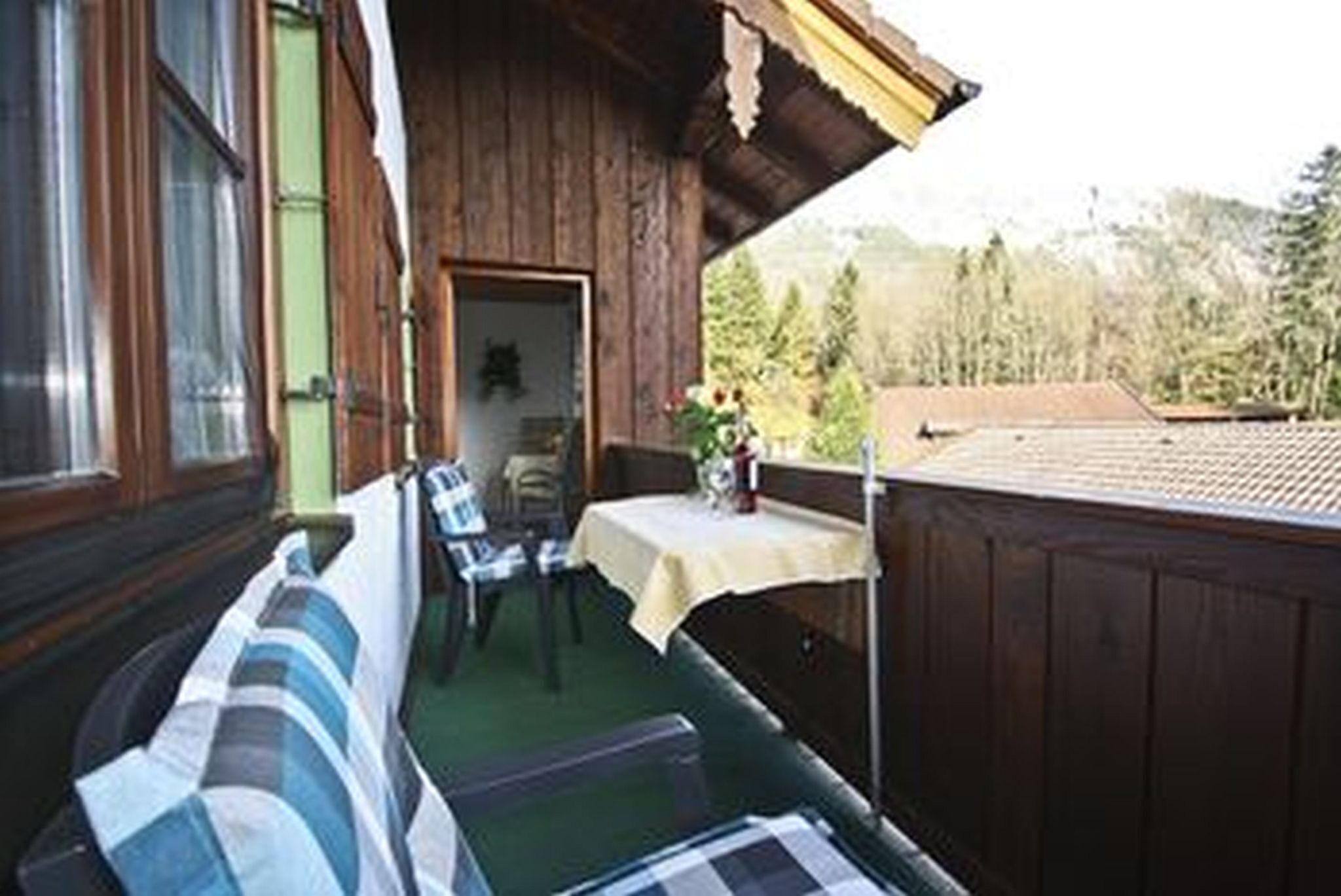 Ferienwohnung im Bauernhaus- 4 Personen, 50qm, 1 Schlafzimmer, Balkon-Der Balkon