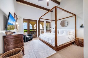 2 bedrooms, pillowtop beds, iron/ironing board, travel crib