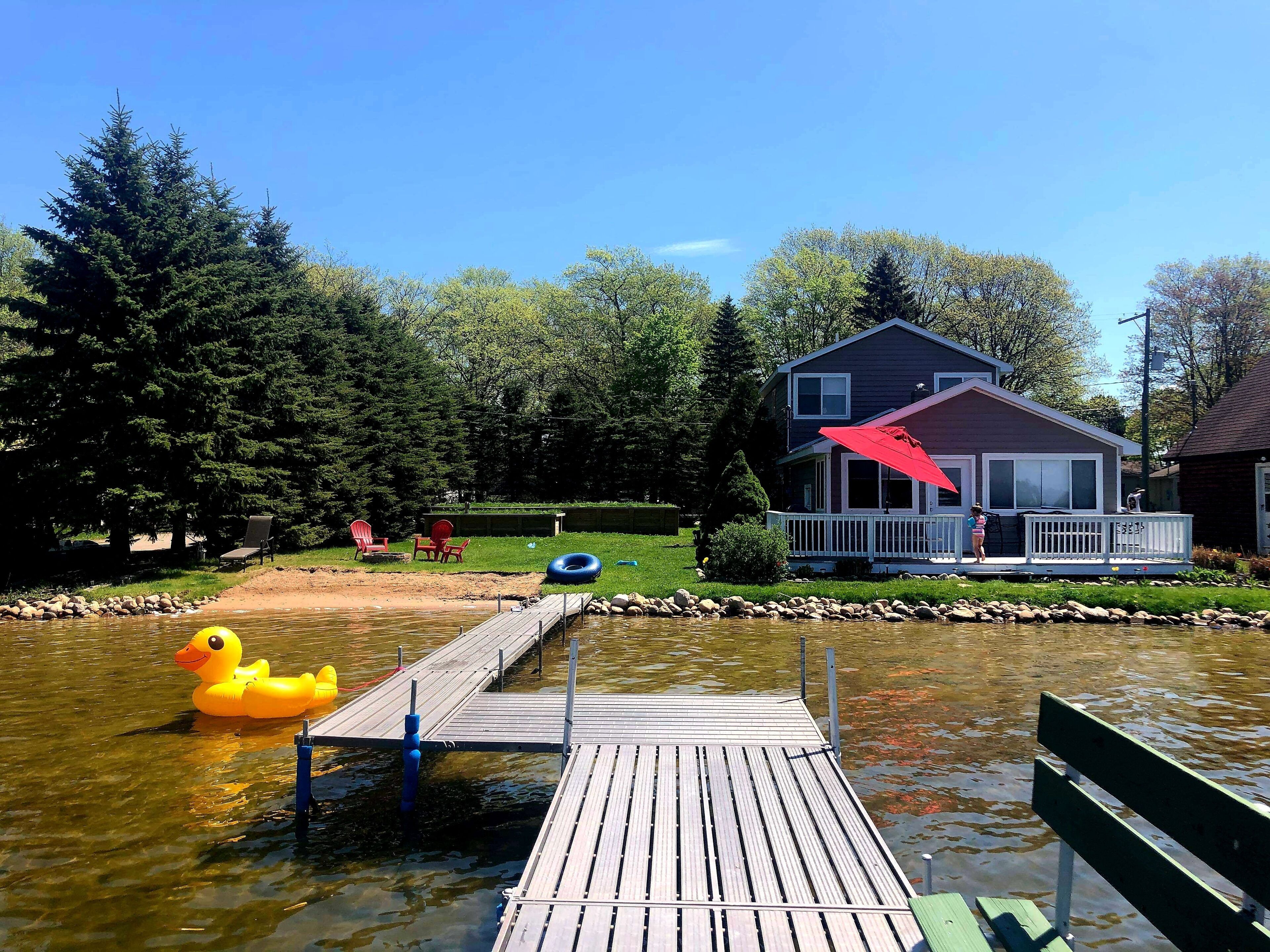 Otsego Lake Home with Beach, Extra lot, and Plenty of Privacy 