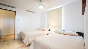 2 bedrooms, iron/ironing board, WiFi, bed sheets