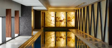 A heated pool