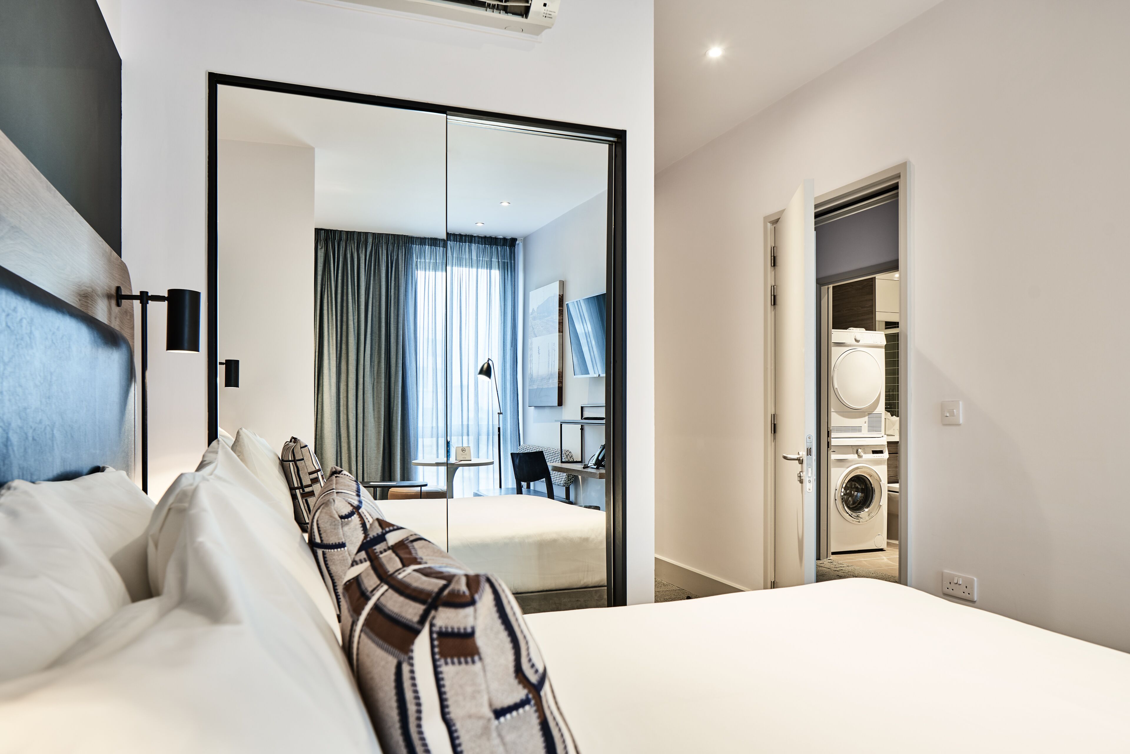 In-room safe, desk, laptop workspace, soundproofing