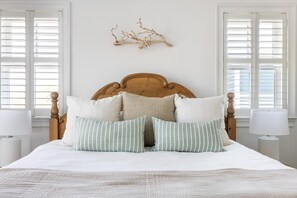 4 bedrooms, iron/ironing board, internet, bed sheets - Upscale Retreat w/ Ocean Views + Pet Friendly (Folly Beach)