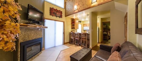 TV, fireplace, DVD player