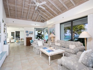 Living area with ocean views