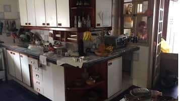 Microwave, stovetop, coffee/tea maker, toaster