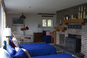 Fernseher, DVD-Player, Bücher, Videothek
