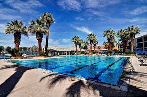 Indoor pool, a heated pool