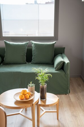 Deluxe Studio with Balcony | 1 bedroom, premium bedding, pillow-top beds, in-room safe
