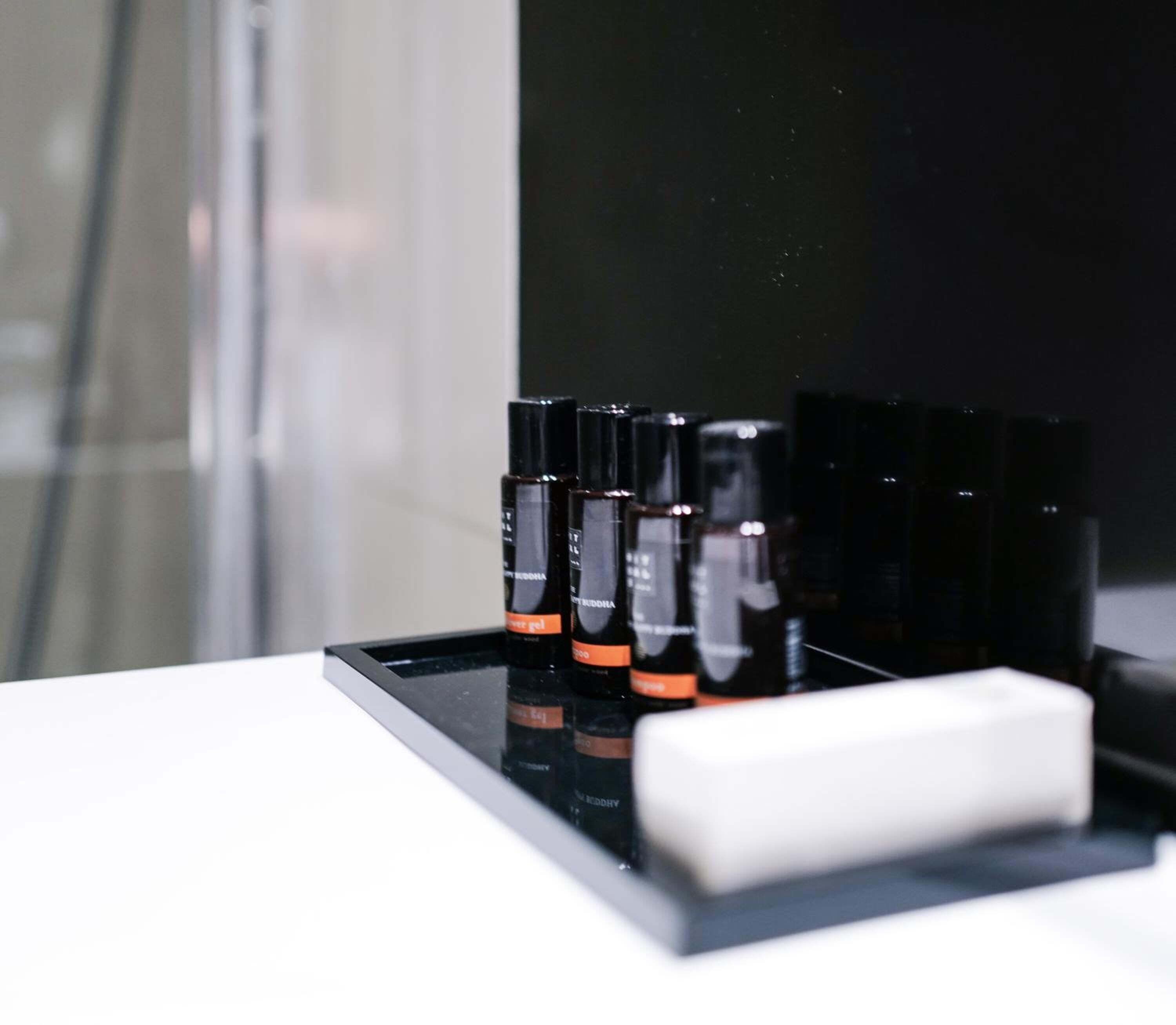 free toiletries, hair dryer, bidet, towels