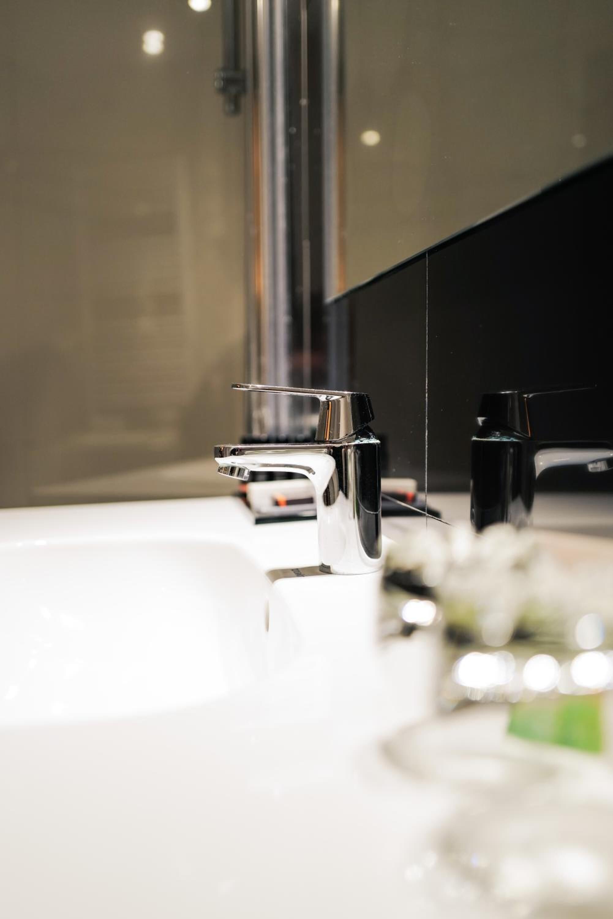 free toiletries, hair dryer, bidet, towels