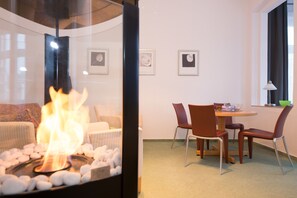 Comfort Apartment, 1 Bedroom, Ground Floor | Living area | Flat-screen TV, DVD player - Villa Franz (Heringsdorf)