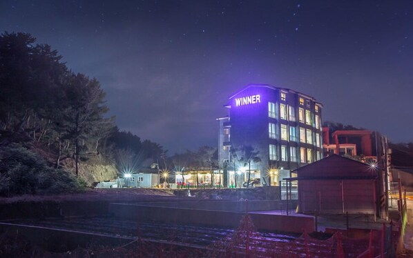 Front of property – evening/night