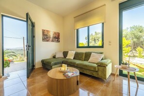 Una televisión, una chimenea