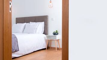 2 bedrooms, desk, soundproofing, iron/ironing board