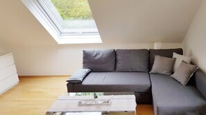 公寓客房, 1 張特大雙人床 | 客廳 | 平面電視、 DVD 播放機