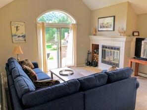 TV, fireplace, DVD player