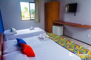 Triple Room, Multiple Beds | Minibar, desk, blackout drapes