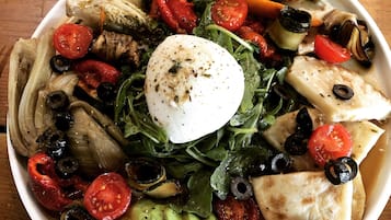 Café da manhã, almoço e jantar