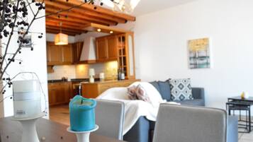 Smart TV, fireplace, Netflix