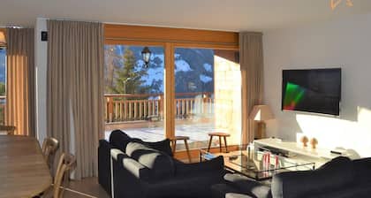 Outside : Modern apartment for 5 people, balcony-terrace, beautiful south view, located at tne entr