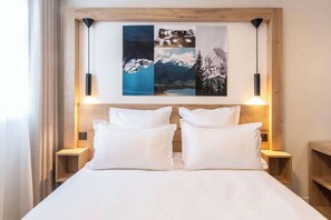 Premium bedding, memory foam beds, individually decorated