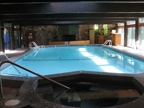 Indoor pool, outdoor pool - Beautiful Sunsets at Shanty Creek: Michigan: 2 Bedroom, 2 Bath Ski & Golf Condo (Bellaire)