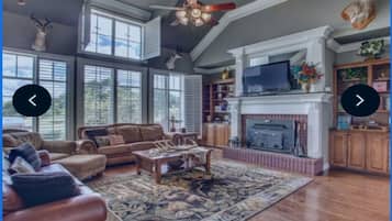 TV, fireplace, DVD player, offices