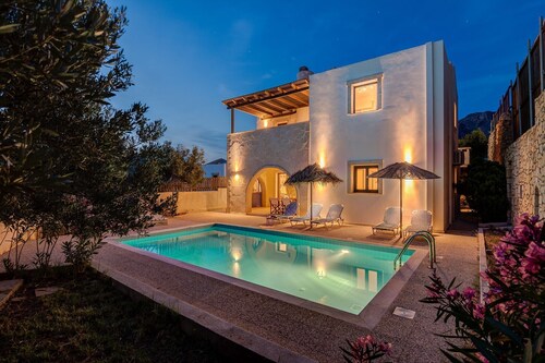 Makrigialos: Artemis holiday Villa with private swimming pool, sea view, Wifi