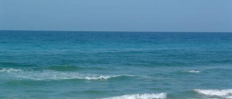 Una spiaggia nelle vicinanze, lettini da mare