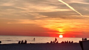 Beach nearby, sun-loungers