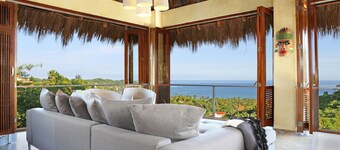 3 Bedroom, 4 Bath, 30 ft. Soaring Palapa, Spectacular Ocean Views, 40 foot pool