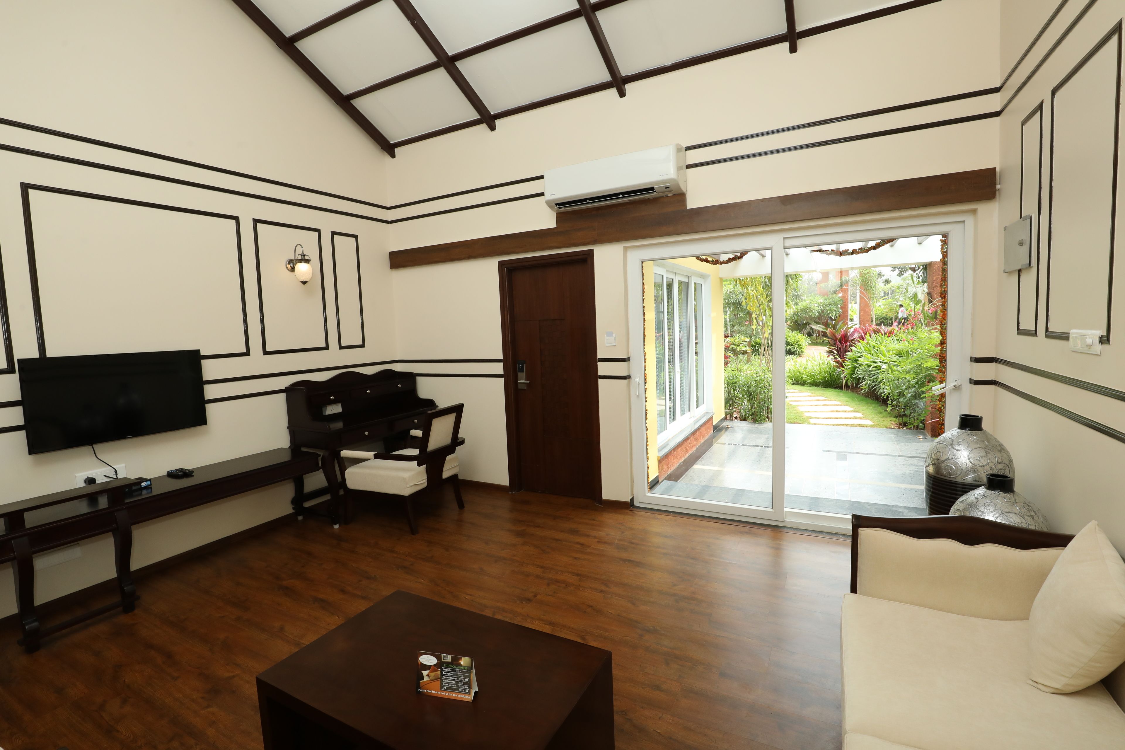 42-inch TV with premium TV channels, ping pong