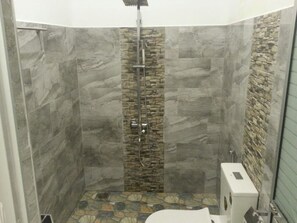 Deluxe Double Room, 1 King Bed, Non Smoking | Bathroom | Shower, rainfall showerhead, free toiletries, hair dryer - New planet guest (Mirissa)